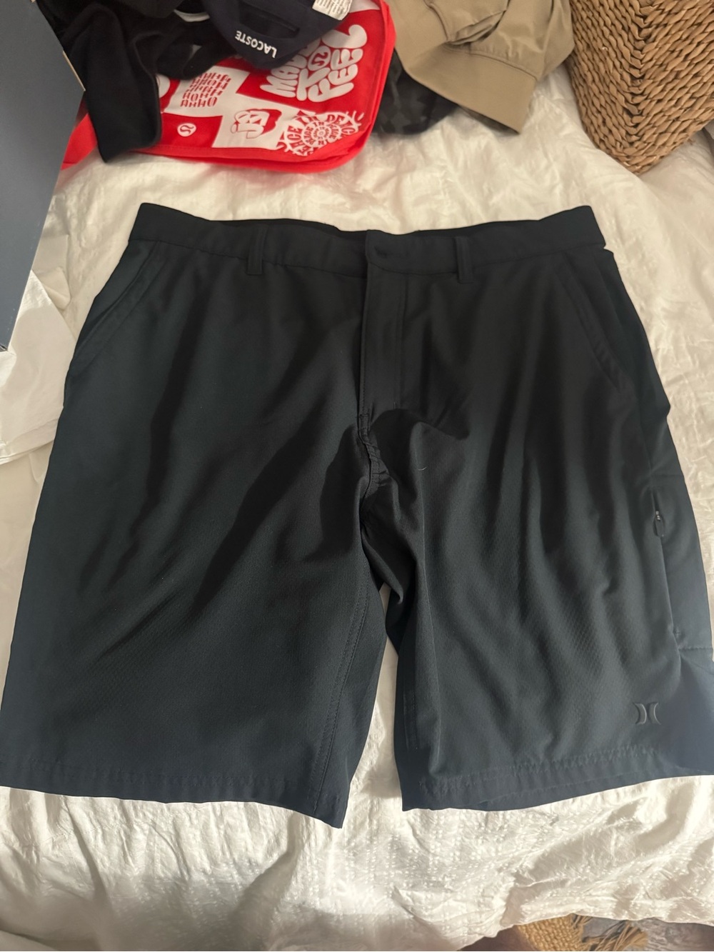Hurley Black Athletic Performance Shorts